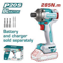 TOTAL 20V 鋰電無刷衝擊起子機 285N.M <單主機> (TIRLI20281)