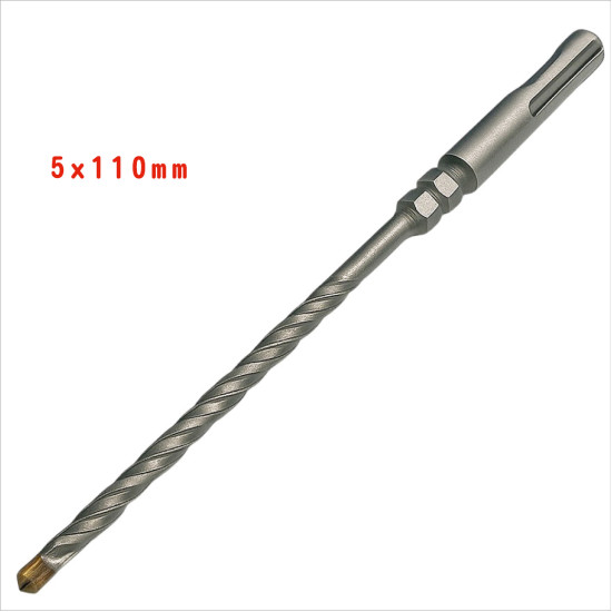TOTAL 通透工具 四溝免出力水泥鑽尾(螺旋十字刃) 5*110 (SDSEN5X110)